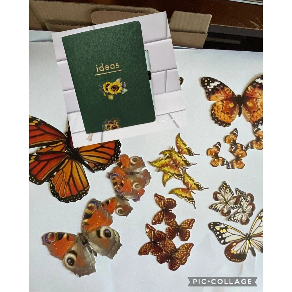 Cottagecore Embellished Ideas Journal Notebook Diary pen And BUTTERFLY diecuts
